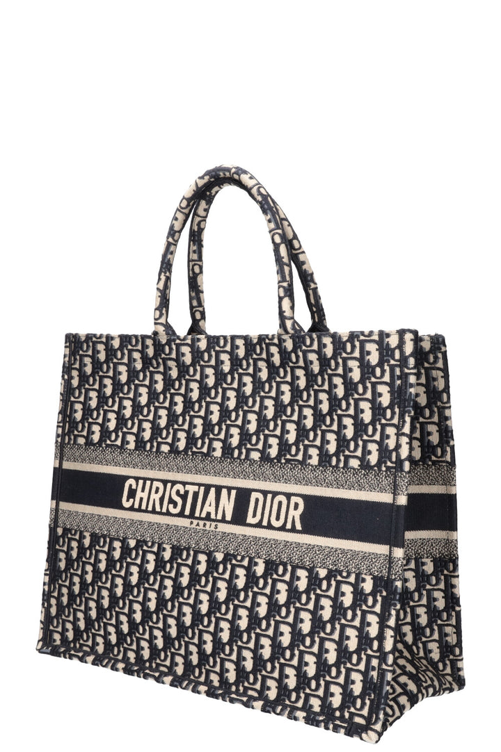 CHRISTIAN DIOR Book Tote Large Oblique Blue