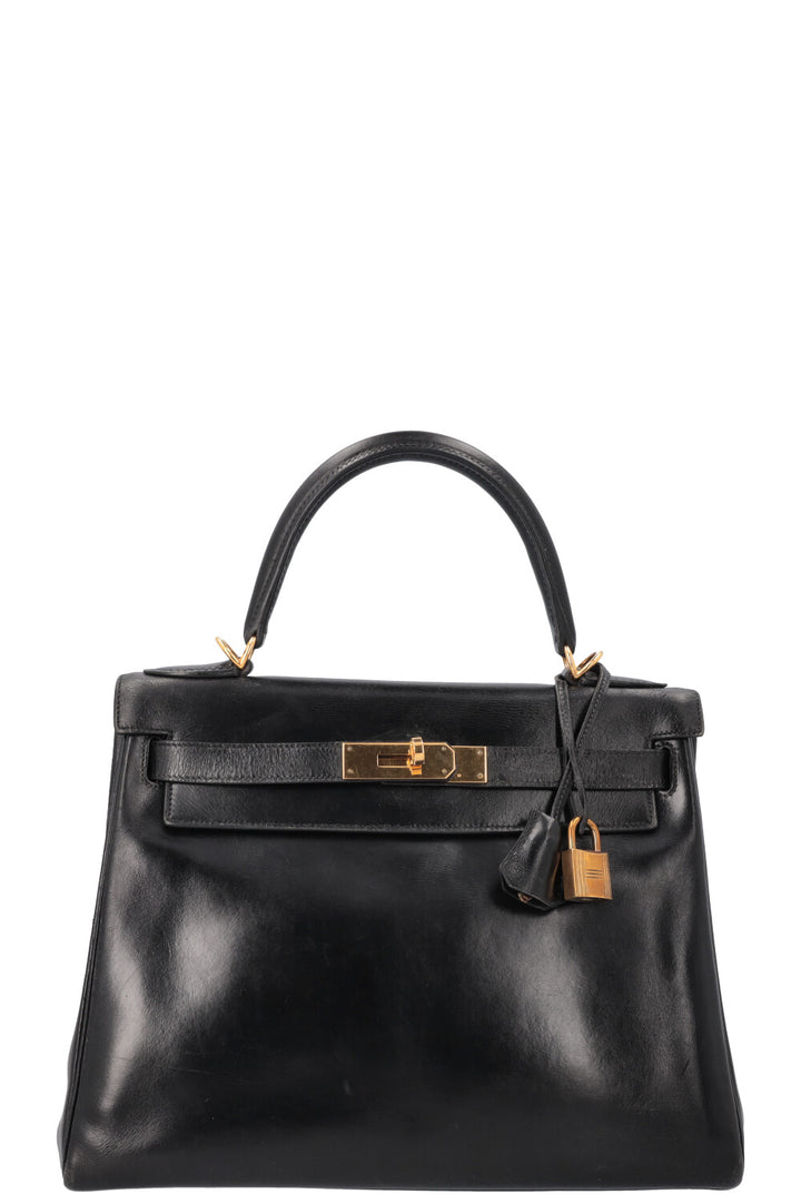 HERMÈS Kelly 28 Box Black