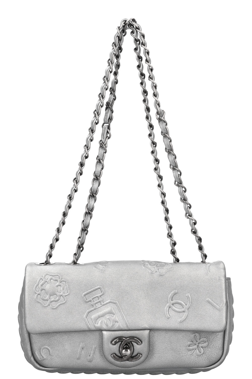 CHANEL Lucky Charms Single Flap Silver