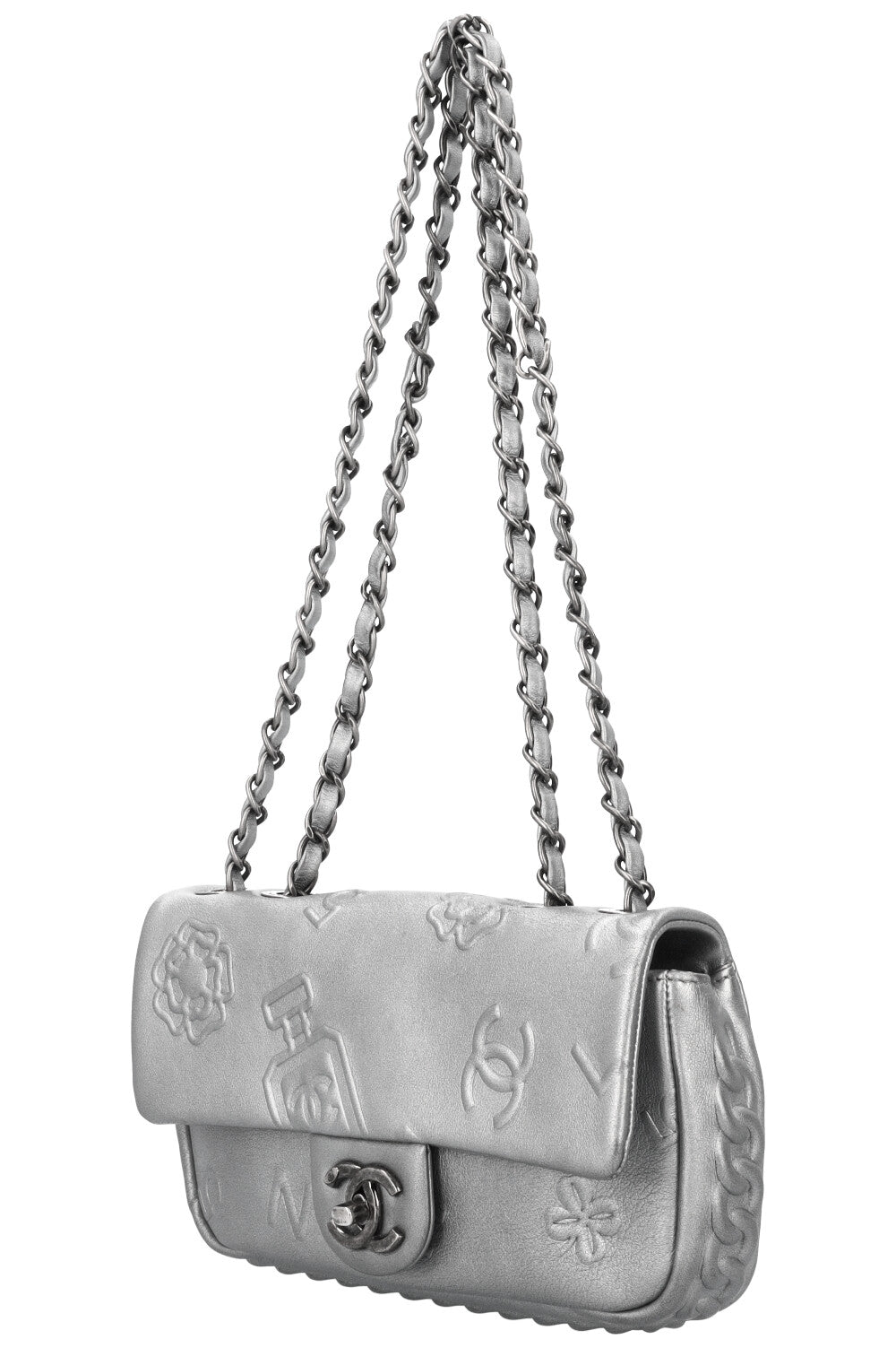 CHANEL Lucky Charms Single Flap Silver