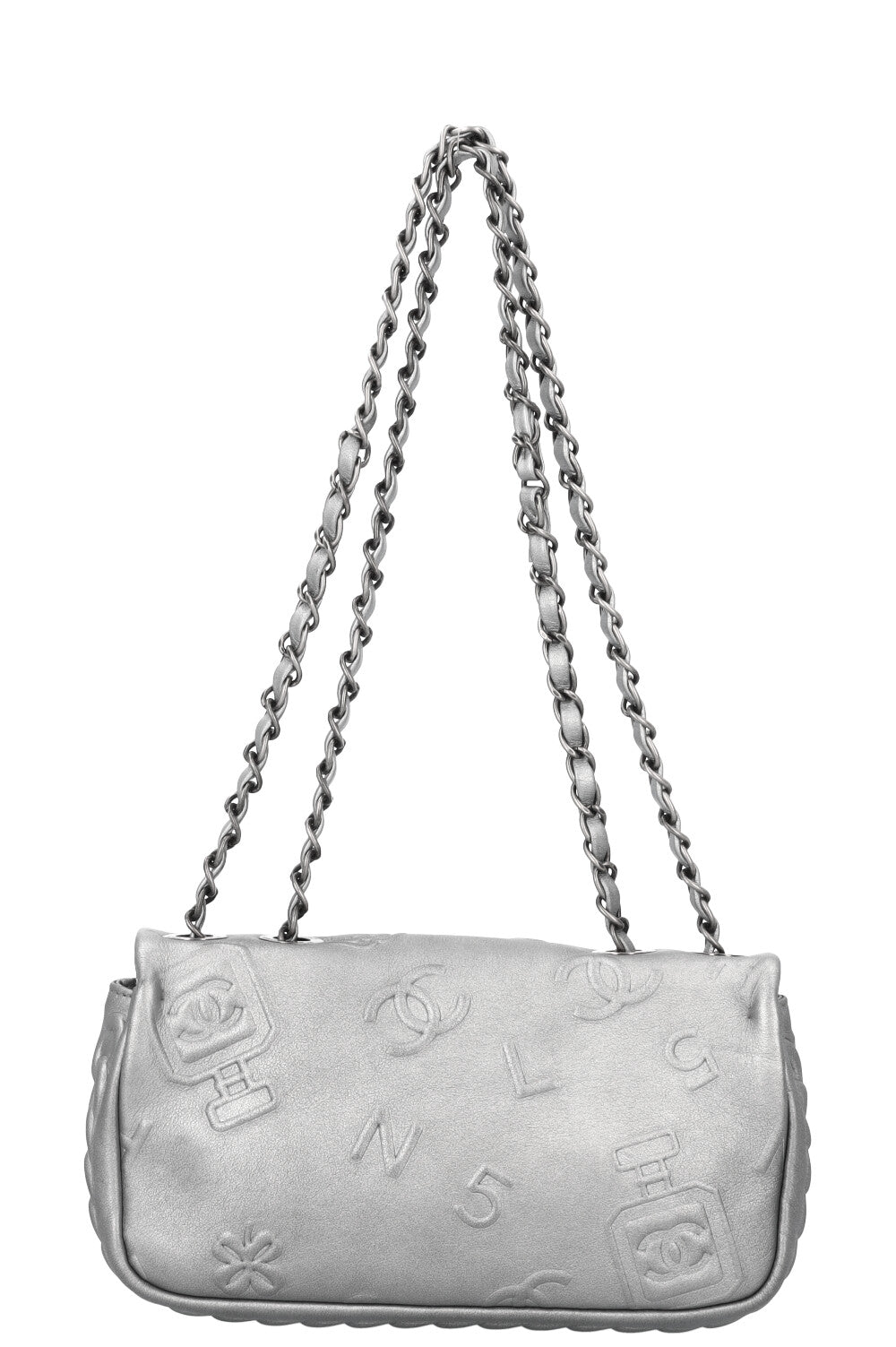 CHANEL Lucky Charms Single Flap Silver