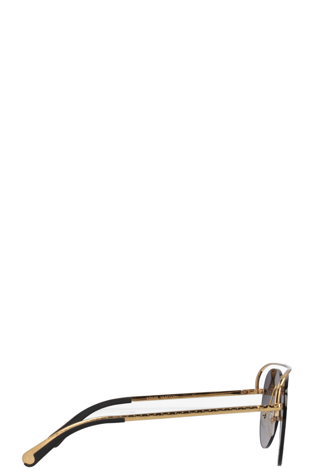 Louis Vuitton Z1045W Louis Vuitton Goldtone Metal Rimless Aviator Grease  main image 4