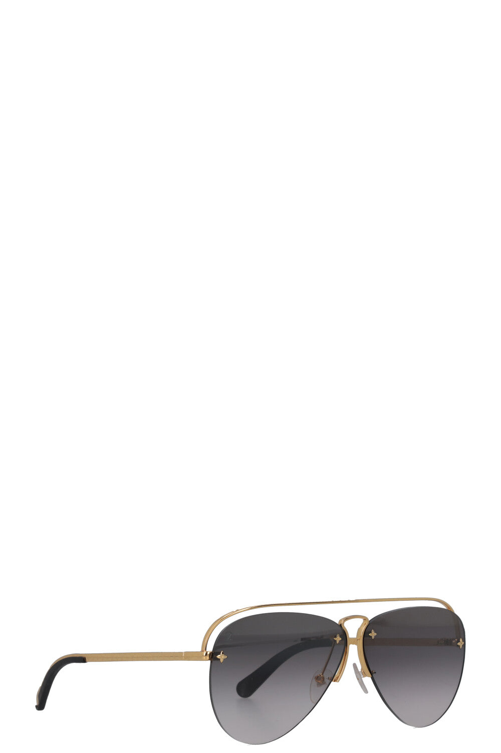 Louis Vuitton Z1045W Louis Vuitton Goldtone Metal Rimless Aviator Grease  main image 3