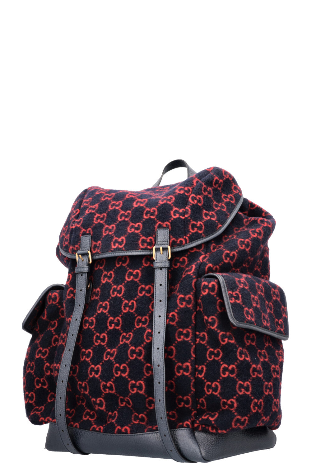 GUCCI GG Large Wool Backpack Navy