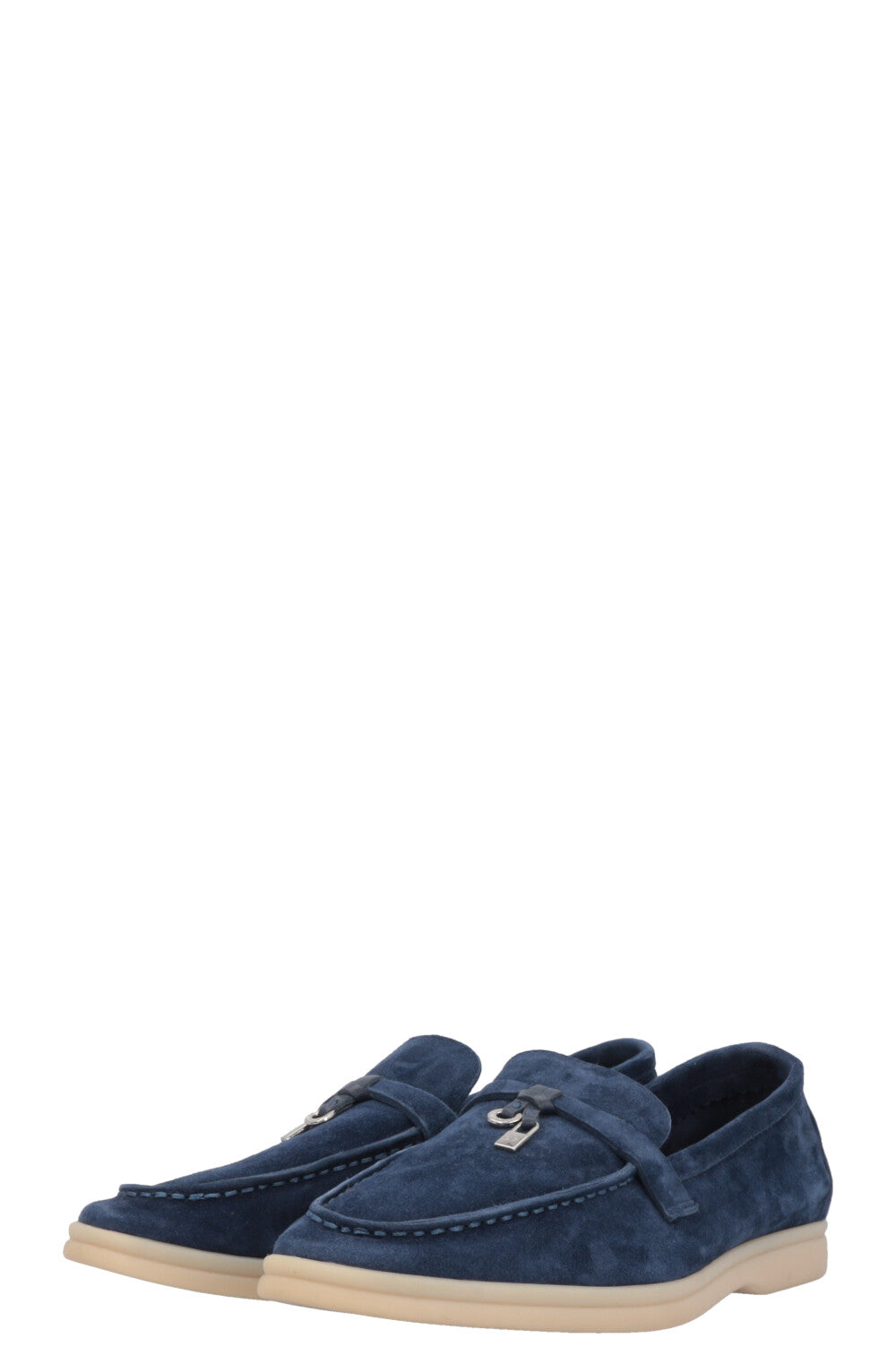 LORO PIANA Summer Walk Loafers Suede Navy