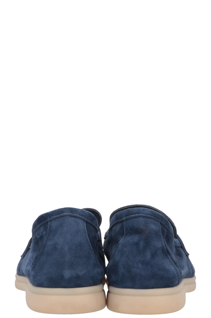 LORO PIANA Summer Walk Loafers Suede Navy