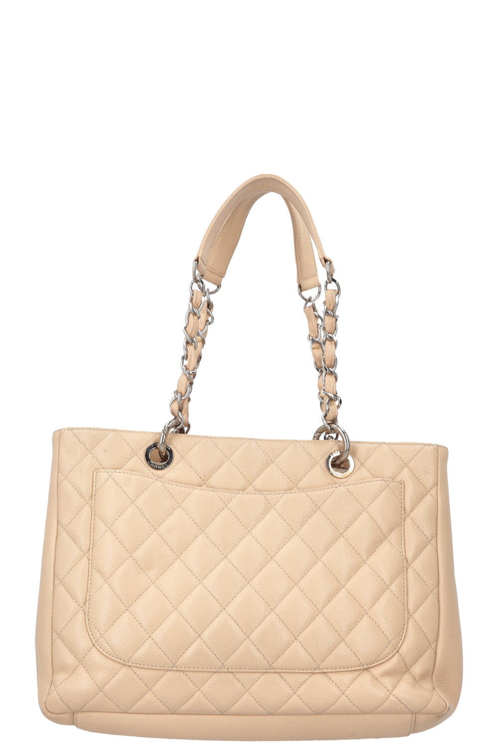 CHANEL GST Tote Bag Caviar Leather Beige