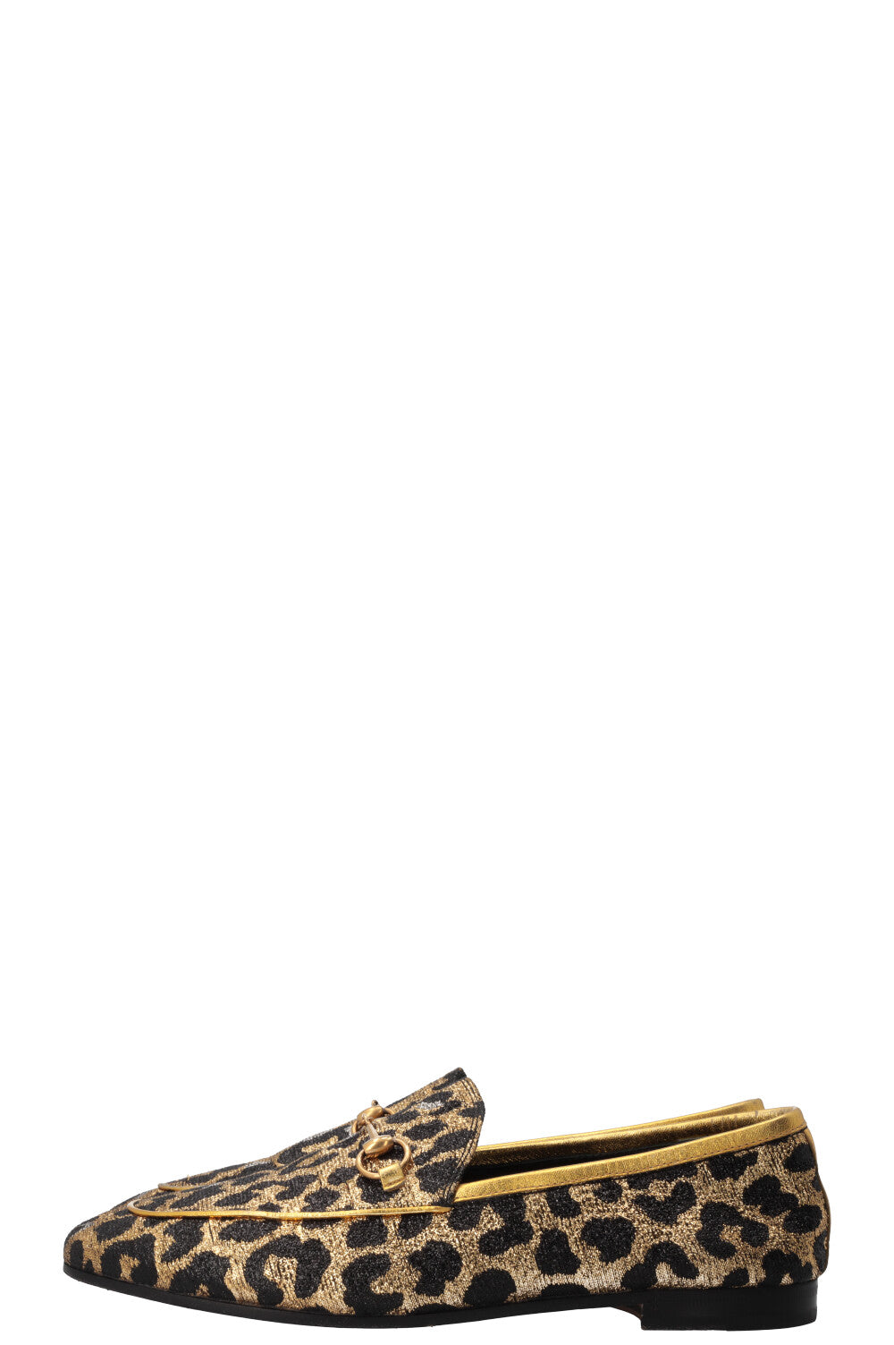 GUCCI Jordaan Loafers Lurex Cheetah