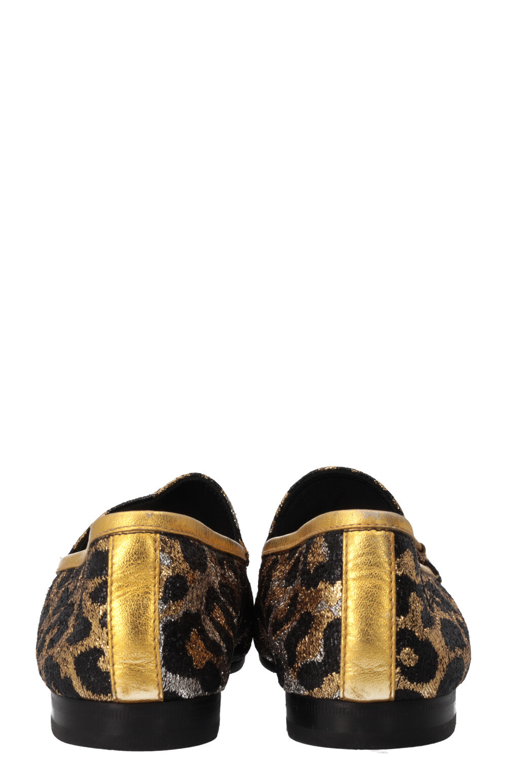 GUCCI Jordaan Loafers Lurex Cheetah