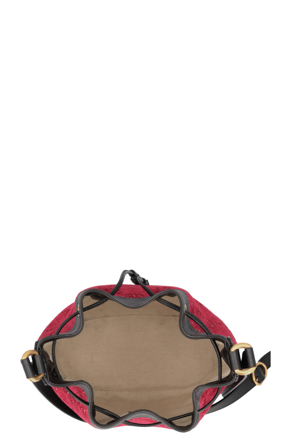 GUCCI Supreme GG Sac Seau Velours Rouge