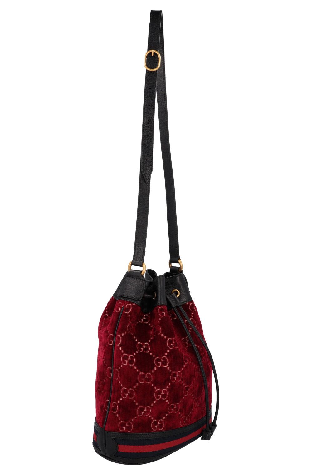 GUCCI Supreme GG Sac Seau Velours Rouge