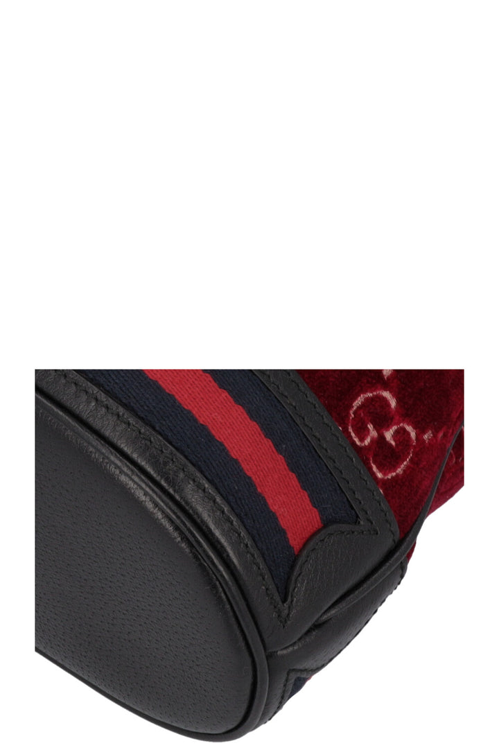GUCCI Supreme GG Sac Seau Velours Rouge