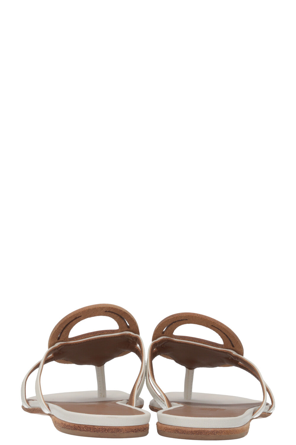 HERMÈS Galet Chain DAncre Sandals Blanc