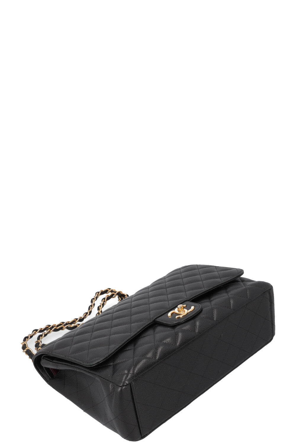 CHANEL Maxi Double Flap Caviar Black