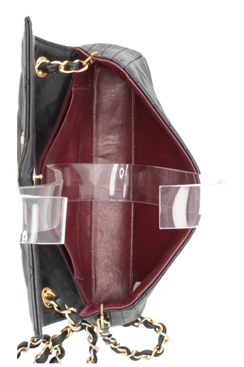 CHANEL Vintage Flap Bag Leather Black