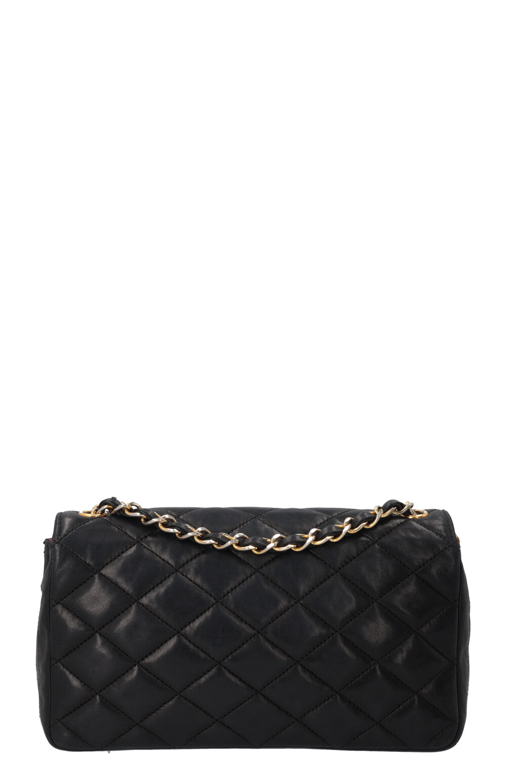 CHANEL Vintage Flap Bag Leather Black
