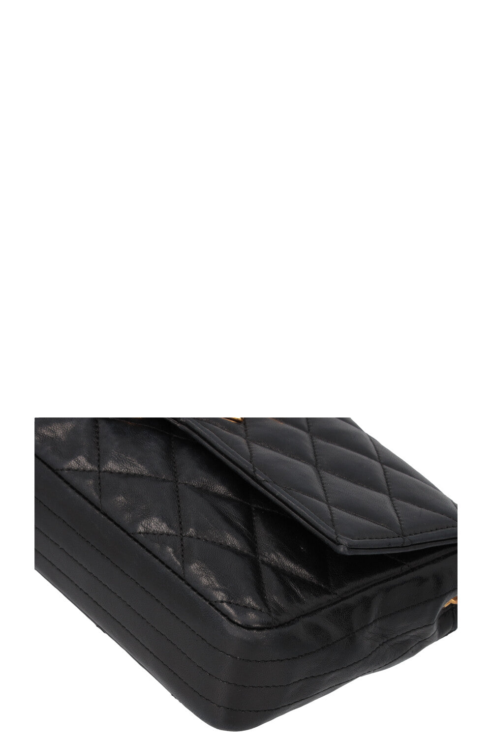 CHANEL Vintage Flap Bag Leather Black