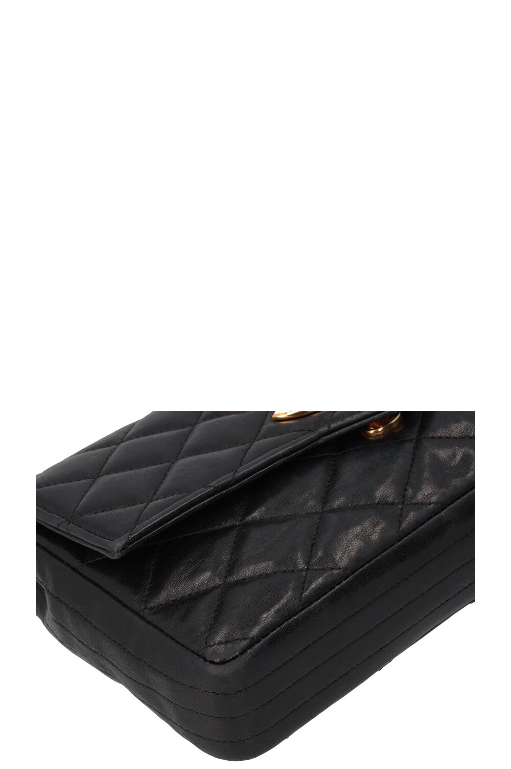 CHANEL Vintage Flap Bag Leather Black
