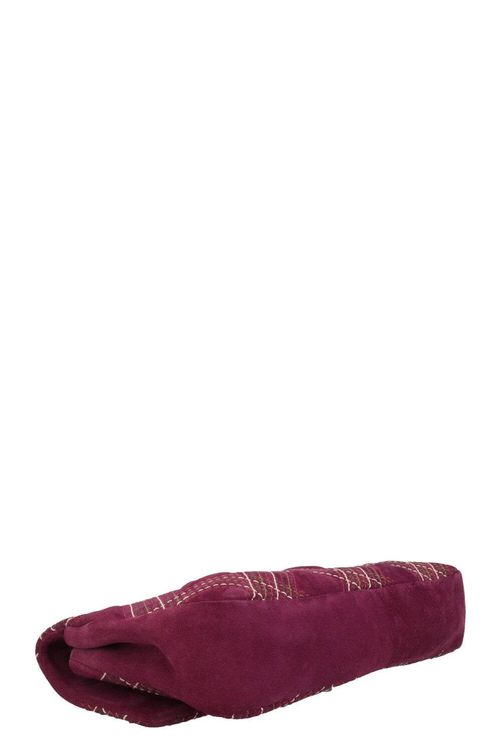 CHANEL Wild Stich Flap Bag Suede Purple