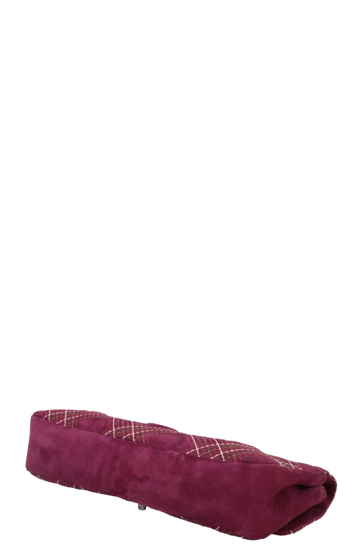CHANEL Wild Stich Flap Bag Suede Purple