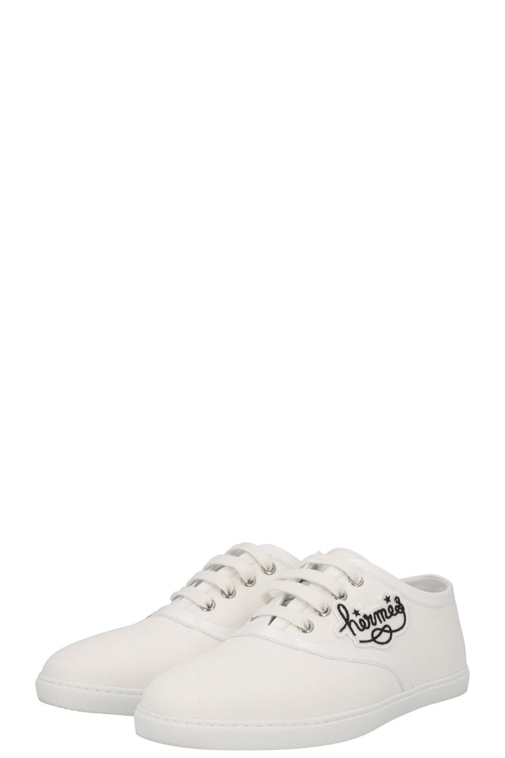 HERMÈS  Innocent Sneaker Patch Canvas White