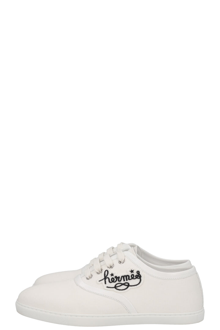 HERMÈS  Innocent Sneaker Patch Canvas White