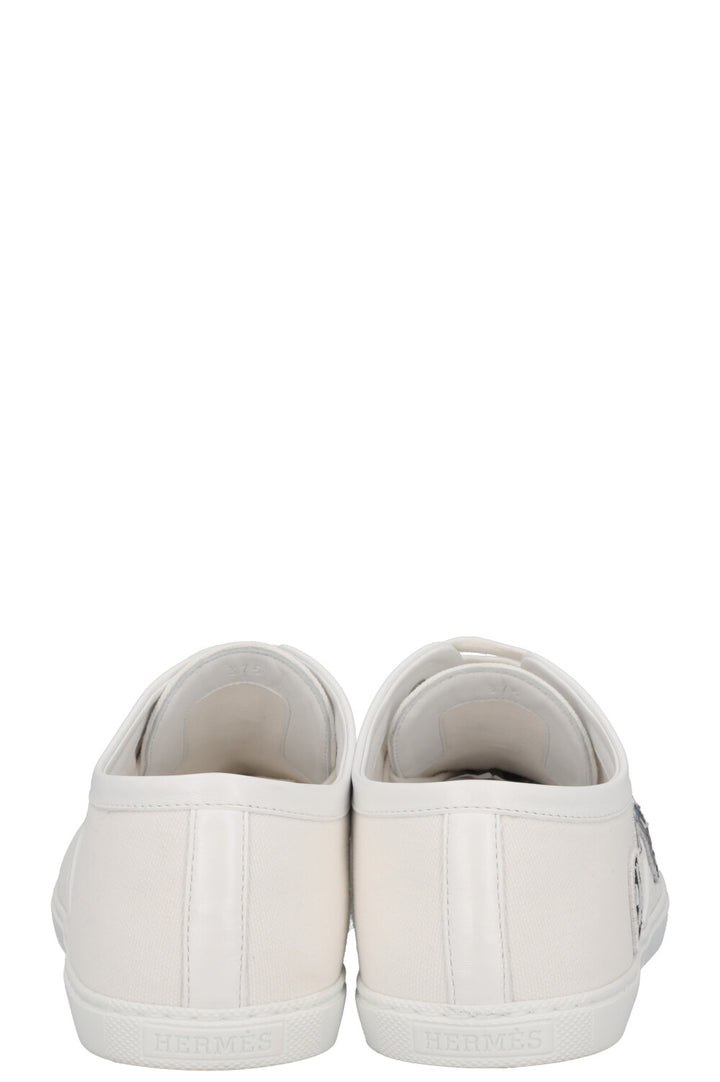HERMÈS  Innocent Sneaker Patch Canvas White