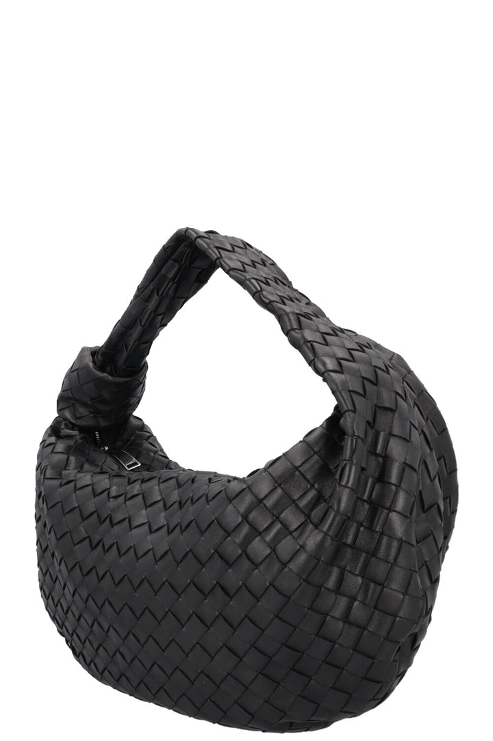 BOTTEGA VENETA Small Jodie Knot Bag Intrecciato Black
