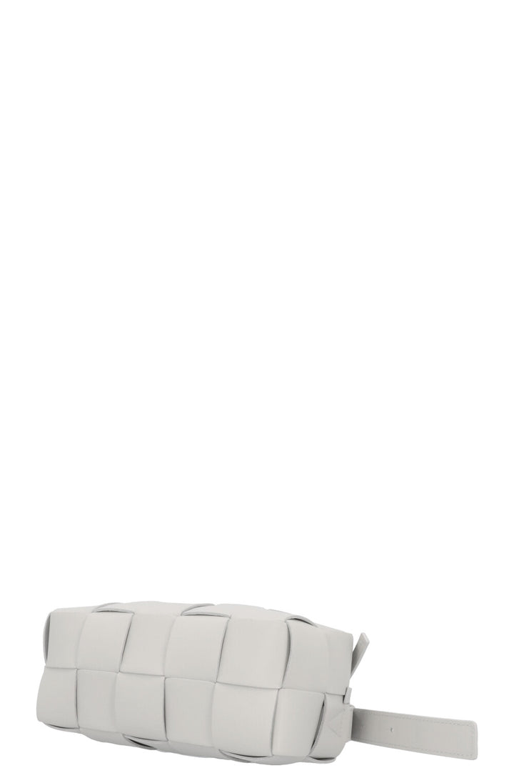 BOTTEGA VENETA Brick Intrecciato Shoulder Bag Small Grey