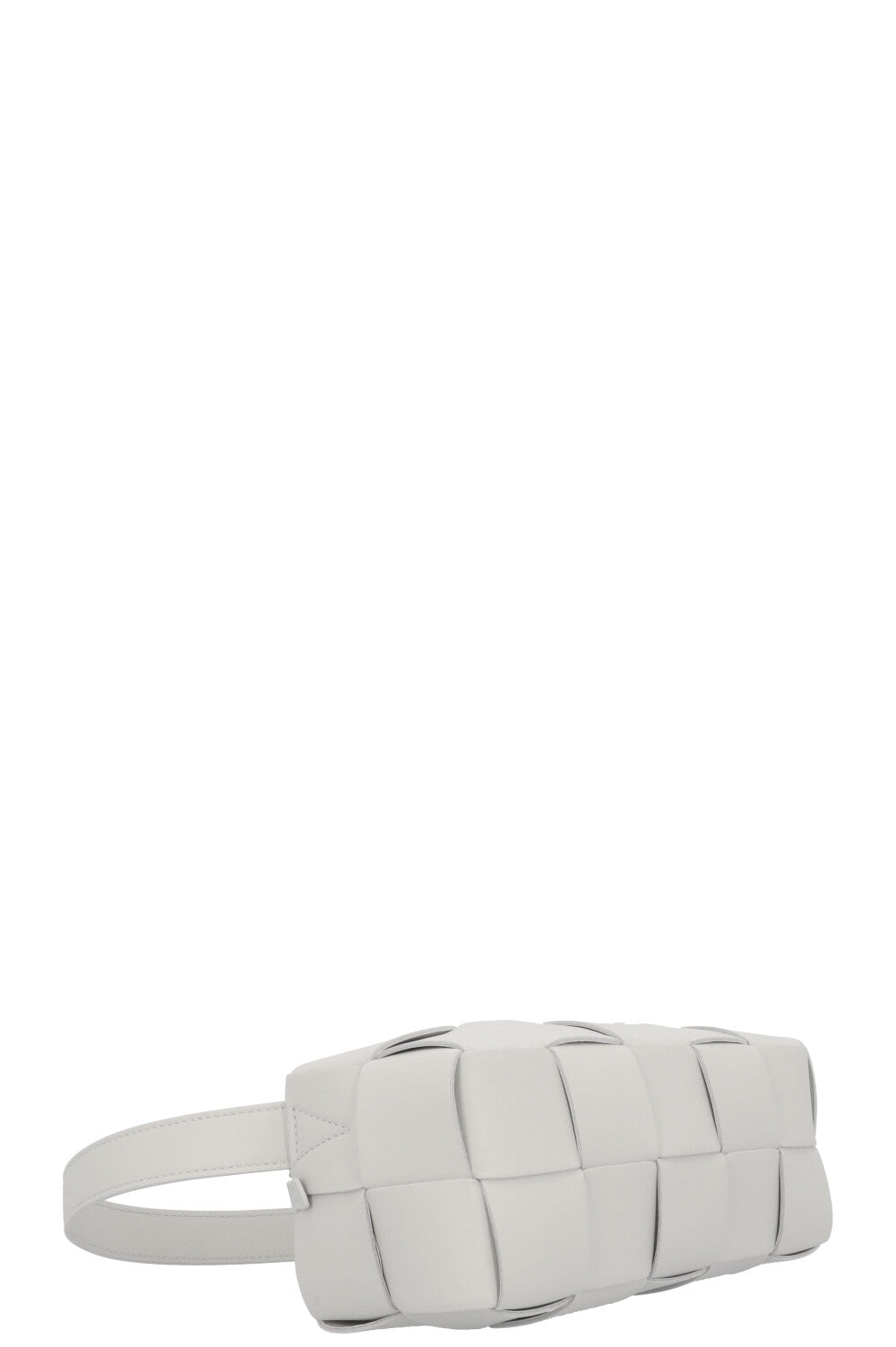 BOTTEGA VENETA Brick Intrecciato Shoulder Bag Small Grey