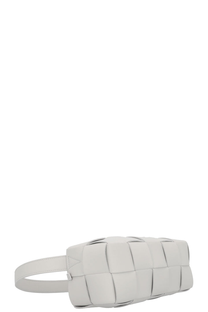 BOTTEGA VENETA Brick Intrecciato Shoulder Bag Small Grey