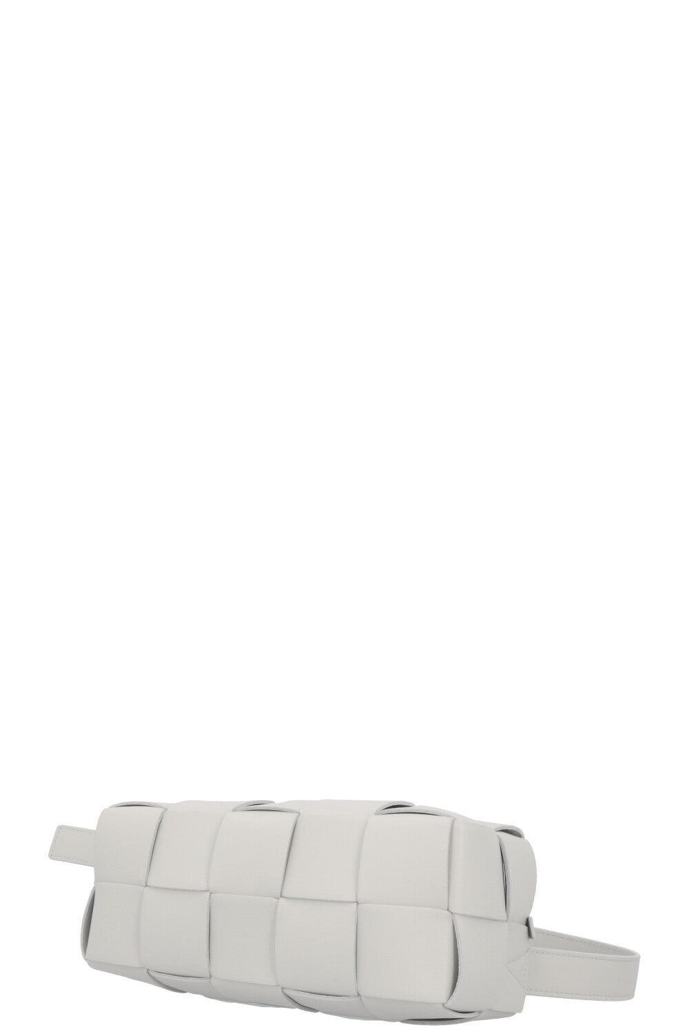 BOTTEGA VENETA Brick Intrecciato Shoulder Bag Small Grey