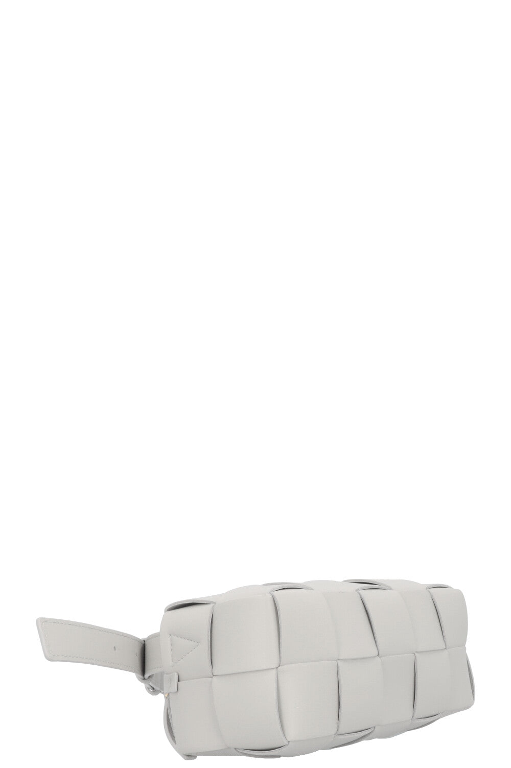 BOTTEGA VENETA Brick Intrecciato Shoulder Bag Small Grey