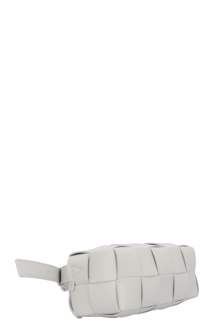 BOTTEGA VENETA Brick Intrecciato Shoulder Bag Small Grey