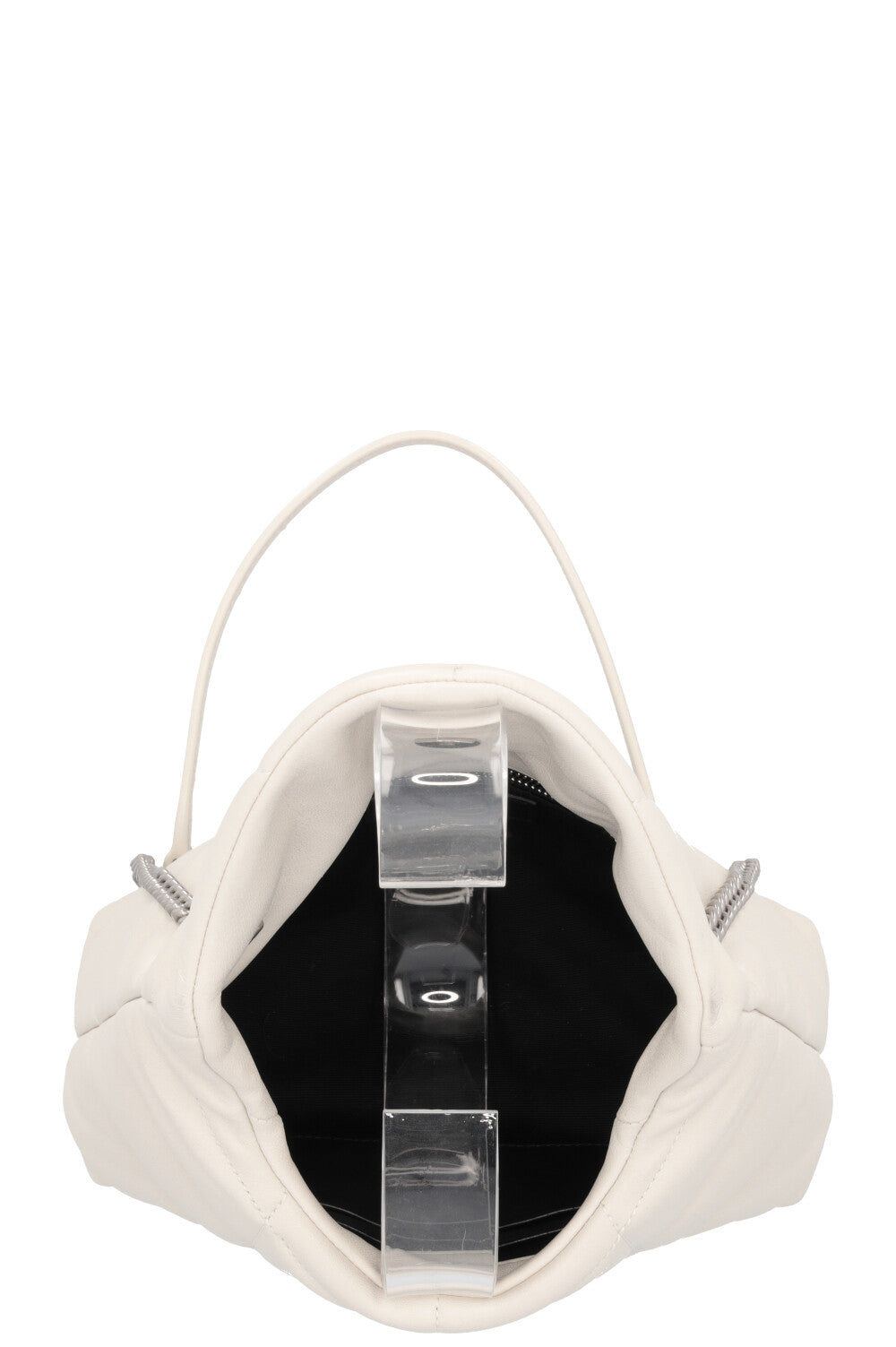 SAINT LAURENT Toy Puffer Crossbody Bag Blanc Vintage
