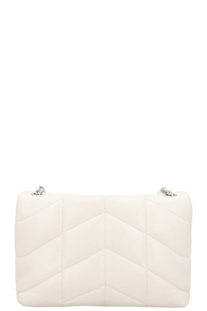 SAINT LAURENT Toy Puffer Crossbody Bag Blanc Vintage