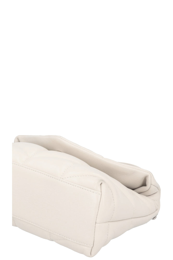 SAINT LAURENT Toy Puffer Crossbody Bag Blanc Vintage