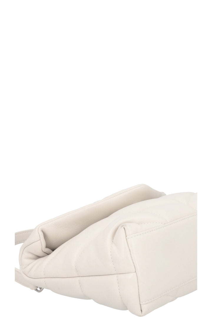 SAINT LAURENT Toy Puffer Crossbody Bag Blanc Vintage