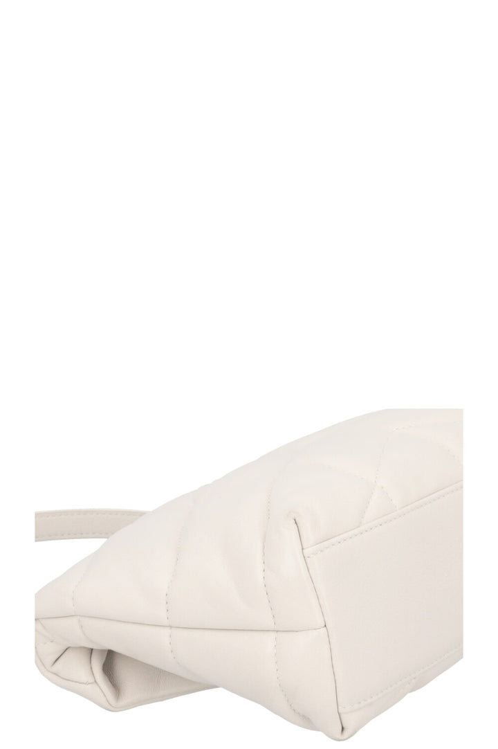 SAINT LAURENT Toy Puffer Crossbody Bag Blanc Vintage