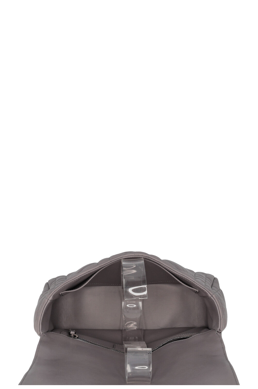 CHRISTIAN DIOR Caro Bag Macrocannage Calfskin Grey
