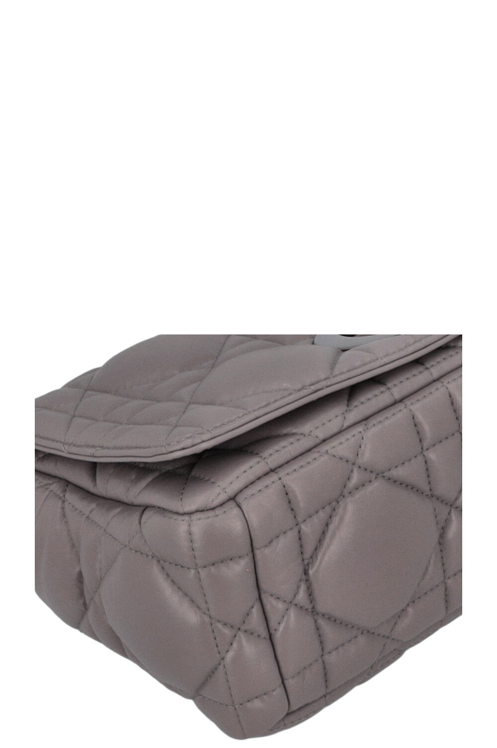 CHRISTIAN DIOR Caro Bag Macrocannage Calfskin Grey