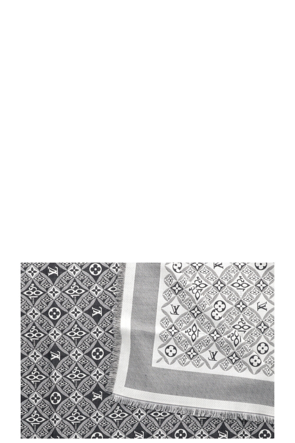 LOUIS VUITTON Since 1854 Scarf Black White