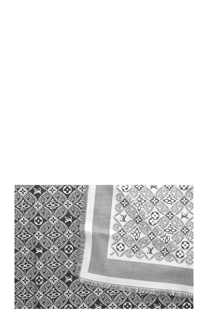 LOUIS VUITTON Since 1854 Scarf Black White