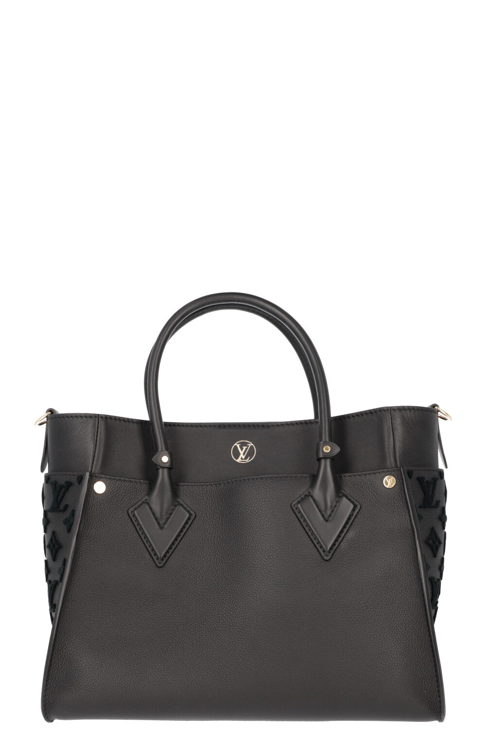 LOUIS VUITTON On My Side MM Bag Leather Black