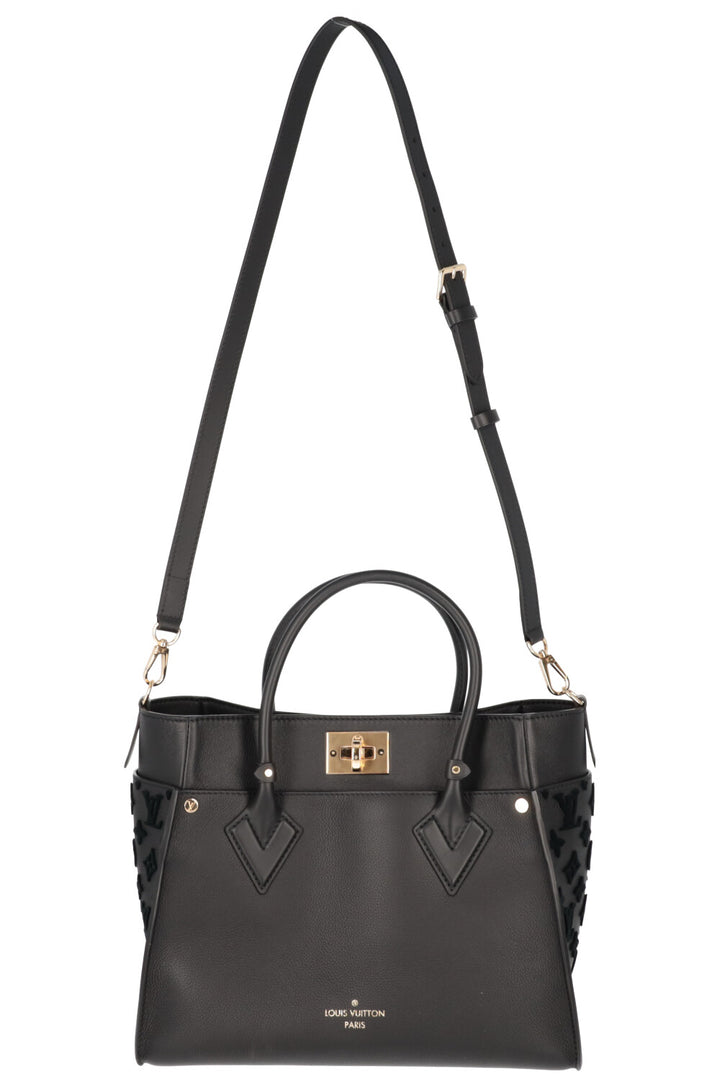 LOUIS VUITTON On My Side MM Bag Leather Black