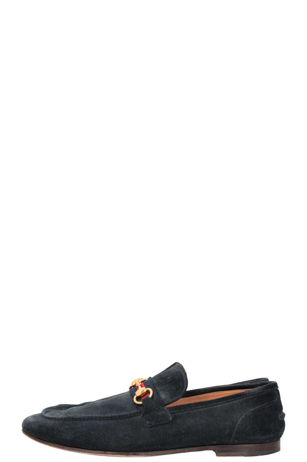 GUCCI Horsebit Loafers Navy Suede