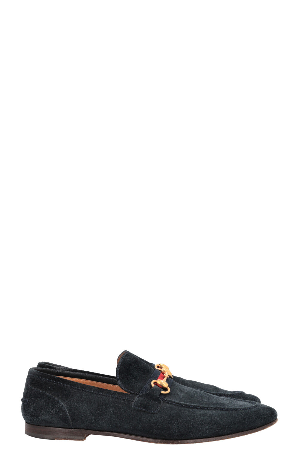 GUCCI Horsebit Loafers Navy Suede