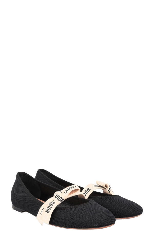 CHRISTIAN DIOR J'Adior Ballet Flats Black