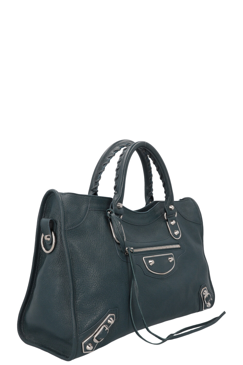 BALENCIAGA Medium Le City Crossbody Bag Petrol