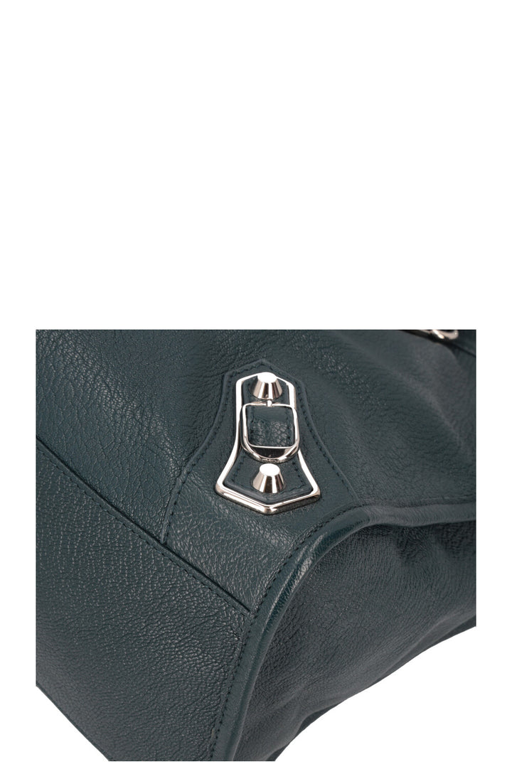BALENCIAGA Medium Le City Crossbody Bag Petrol